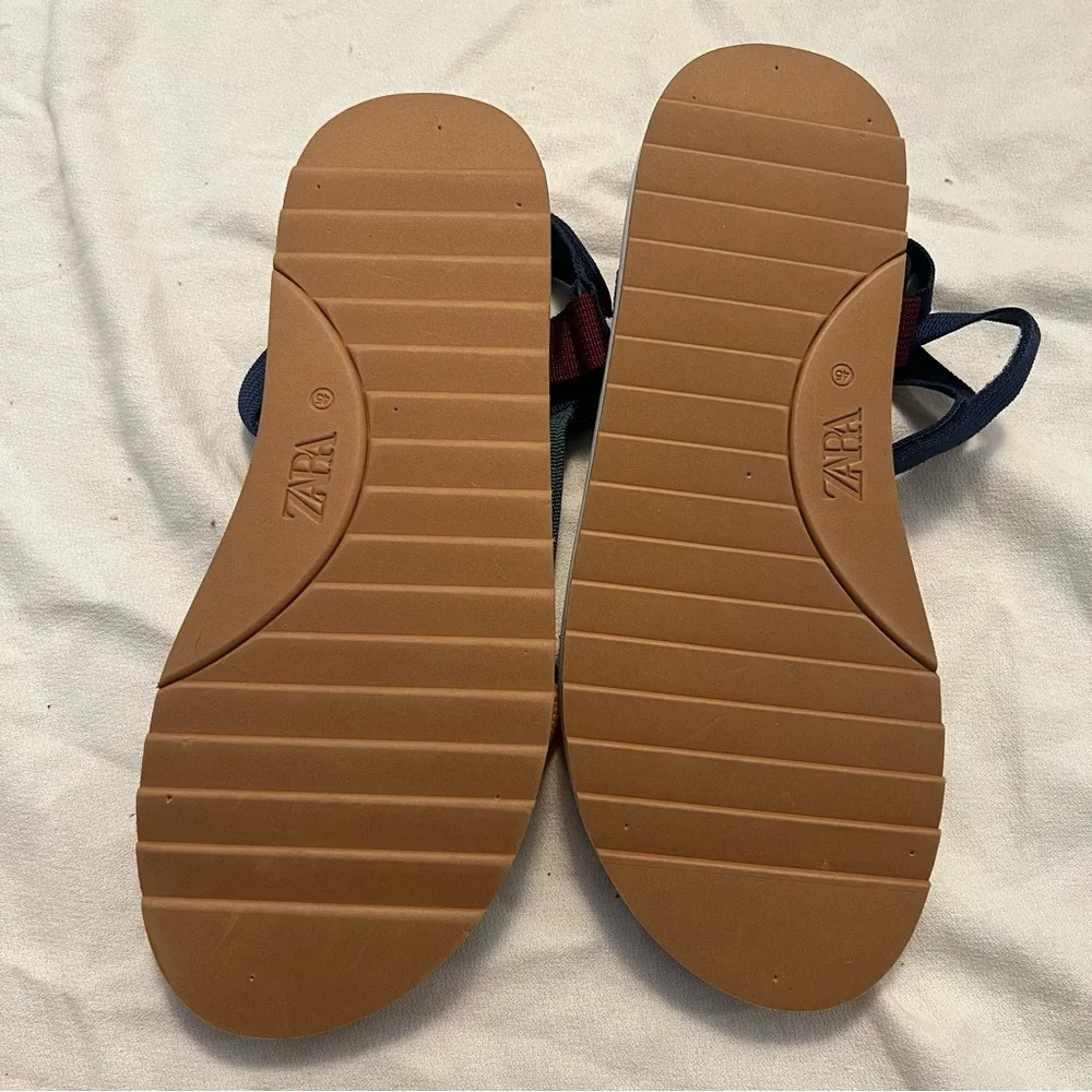 Zara men’s new without tag casual Colorful Strap Sandals